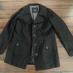 Faded Glory Black Trench Coat
